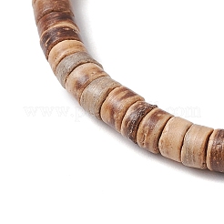 Bracciali elastici incrociati in cocco naturale e perline sintetiche turchesi per uomo&nbsp;BJEW-JB11389-02