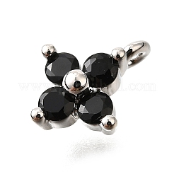 Pendentifs avec zircon cubiques à micro-pavés en laiton&nbsp;KK-D356-07F-P