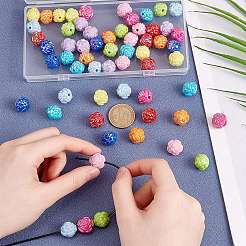 60 шт. 10-цветные переливающиеся акриловые бусины с УФ-покрытием&nbsp;MACR-AR0001-23