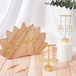 5 пара 5 стильных серег-подвесок из сплава с мотивами таро «звезда и луна» для женщин&nbsp;EJEW-SC0001-32