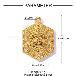 Anhänger aus Edelstahl 304&nbsp;STAS-OY016-45G