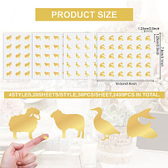 80 лист 4 шаблона ПВХ водонепроницаемые самоклеящиеся наклейки наборы STIC-OC0001-10B