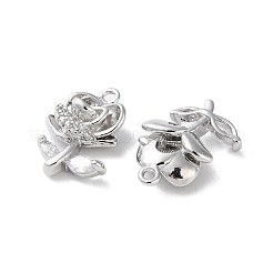 Латунные микропаве прозрачные подвески с фианитом KK-Z049-02P