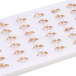 Кольцо на палец со звездами из натурального жемчуга и фианитами PEAR-N020-06K