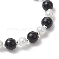 Стеклянные жемчужины круглые бусины браслеты для женщин&nbsp;BJEW-JB11958