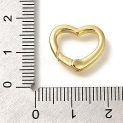 Anillos de resorte de latón con forma de corazón y revestimiento de rejilla&nbsp;LS-KK-Z086-54G-06