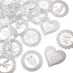 20 шт. 10 стиля подвесок-соединителей из нержавеющей стали 201 с лазерной резкой&nbsp;STAS-TA0003-38