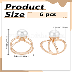 6 шт. сплав с пластиковой пряжкой для шарфа&nbsp;AJEW-LP0010-56