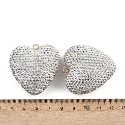 Подвески из сплава глины со стразами RB-P038-04G-01