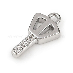 Латунные микропаве прозрачные подвески с фианитом KK-L238-22P