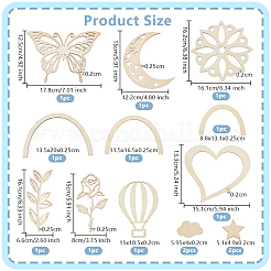 Незавершенный набор для украшения стен из древесной щепы DIY-WH0430-950