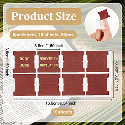 10 лист из искусственной кожи с библейскими вкладками STIC-WH0004-26B