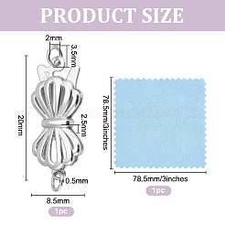 Застежки-коробочки из стерлингового серебра s925 STER-GO0001-67P