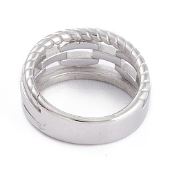 変色しにくいユニセックス304ステンレススチール製指輪  円形  ステンレス鋼色  サイズ6~9  6~12mm  内径：16.5~18.9mm&nbsp;RJEW-K233-12-P