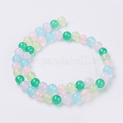Hilos de abalorios de jade blanco natural&nbsp;G-G756-01-8mm