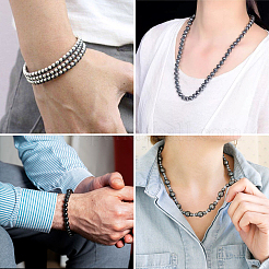 8 нити 8 стиля немагнитные синтетические гематитовые бусины нити G-TA0001-41