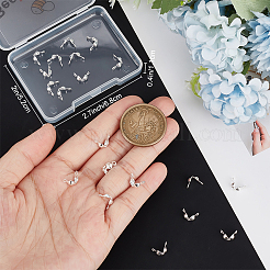 20 шт. 925 наконечника для бусин из стерлингового серебра STER-BBC0002-09