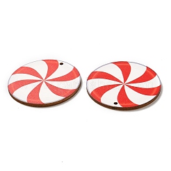 Pendentifs en bois imprimés de Noël à une face&nbsp;WOOD-D025-23