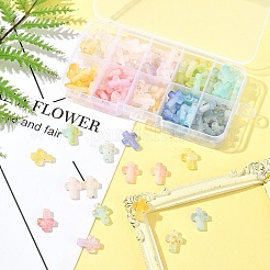 130 шт. 10-цветные градиентные прозрачные акриловые бусины&nbsp;OACR-FS0002-05