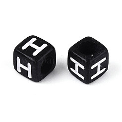 Начальные акриловые бусины с горизонтальной дырочкой OACR-ZX006-35H