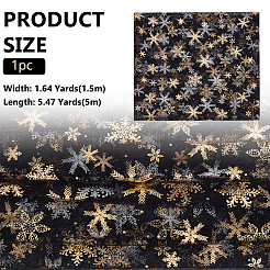 Нейлоновая ткань с узором снежинки&nbsp;DIY-WH0591-175A