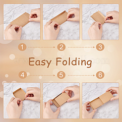 Прямоугольные складные картонные ящики для бумаги CON-WH0094-15B