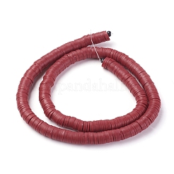 Abalorios de la arcilla de polímero hecha a mano redondas planas&nbsp;CLAY-R067-8.0mm-29