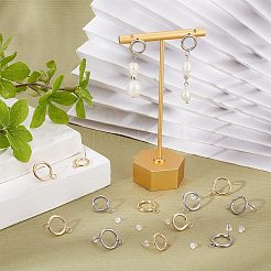 40 шт. 4 стиля 304 нержавеющая сталь круглая фурнитура для сережек-гвоздиков STAS-UN0047-07