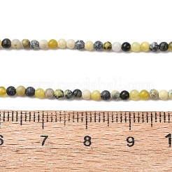 Бусы из натуральной желтой бирюзы (яшмы) G-Z116-A19-2mm