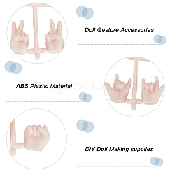 8 комплект жестовых аксессуаров для кукол bjd из ПВХ DIY-GO0002-51