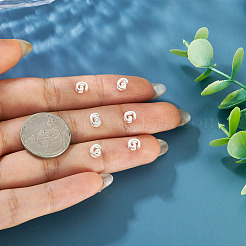 6 pieza de 925 cuentas iniciales huecas de plata esterlina&nbsp;STER-TA0001-53G
