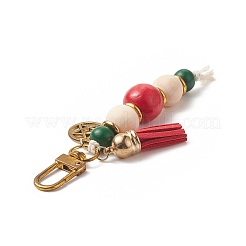 Деревянная подвеска-кисточка из бисера&nbsp;HJEW-JM00951