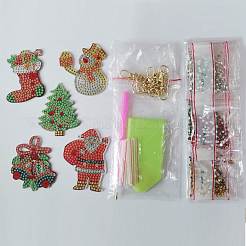 Kits de peinture au diamant porte-clés diy&nbsp;DIAM-PW0001-131