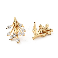 Klare Zirkonia-Blatt-Ohrstecker&nbsp;KK-D080-19G