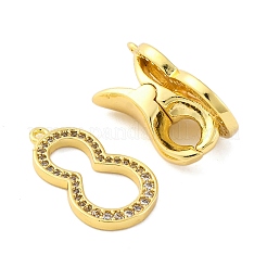 Латунь прозрачный кубический цирконий застегивается на застежки KK-Z078-40G
