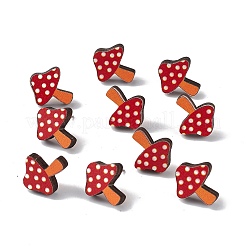 Пасхальные серьги-гвоздики из натурального дерева EJEW-C013-02C