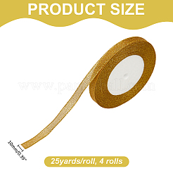 4 рулон ленты из полиэстеровой органзы&nbsp;ORIB-ME0001-01