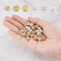 100 шт. 4 стиля сплава с бусинами из горного хрусталя&nbsp;RB-AR0003-15