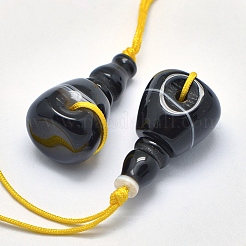 Естественно агат 3 отверстие гуру шарики G-K208-01-B-03