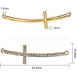 Коннекторы со стразами из сплава&nbsp;RB-PH0008-16