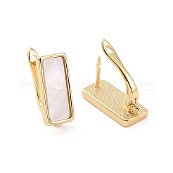 Латунные серьги-кольца с реечным покрытием с защелкой сзади KK-D086-07G