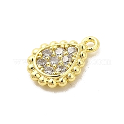 Pendentifs et breloques en laiton plaqué or 18 carat véritable avec micro pavé de zircones cubiques&nbsp;KK-S396-03B