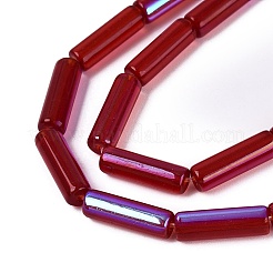 Chapelets de perles en verre transparent électrolytique&nbsp;EGLA-Q132-02A-E03