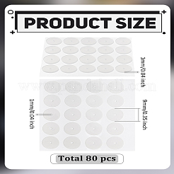 80 шт. Силиконовые гайки для ушей&nbsp;SIL-LP0001-08