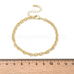 Латунный цепной браслет для женщин BJEW-A065-06G