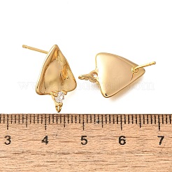 Латунные серьги-гвоздики из циркония KK-Z092-05G