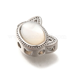 Латунные многорядные звенья из натуральной белой ракушки&nbsp;KK-B127-13P-02