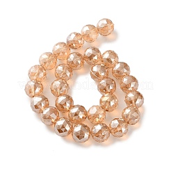 Прозрачные стеклянные бусины гальваническим пряди&nbsp;EGLA-N002-34E-F01