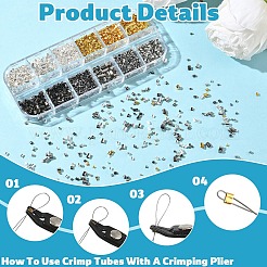 Трубчатые латунные обжимные бусины&nbsp;DIY-YW0017-13