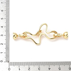 Застежки-защелки из латуни с микропаве из зеленого кубического циркония KK-U059-37G